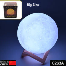 6263A Moon Lamp3D Printing LED Night Light Moon Light with Stand, Warm & Cool, USB Rechargeable for Kid Lover Birthday Day Gift