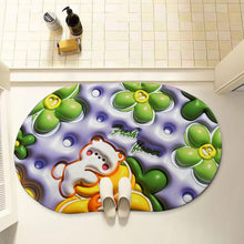 4598  3D Visual Anti-Slip Absorbent Mat New Soft Super Absorbent Floor Mats, Cute Flowers Shower Drying Bathroom Mat