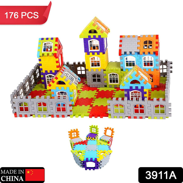3911A 176PCS HOUSE BLOCKS TOY USED IN ALL KINDS FOR ENJOYING PURPOSES 