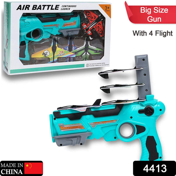 4413 Airplane Launcher Toy Catapult aircrafts Gun with 4 Foam aircrafts 