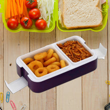 5332 AIRTIGHT LUNCH BOX 2 COMPARTMENT LUNCH BOX LEAK PROOF FOOD GRADE MATERIAL LUNCH BOX MODERN APPEARANCE & COMPACT LUNCH BOX WITH SPOON 