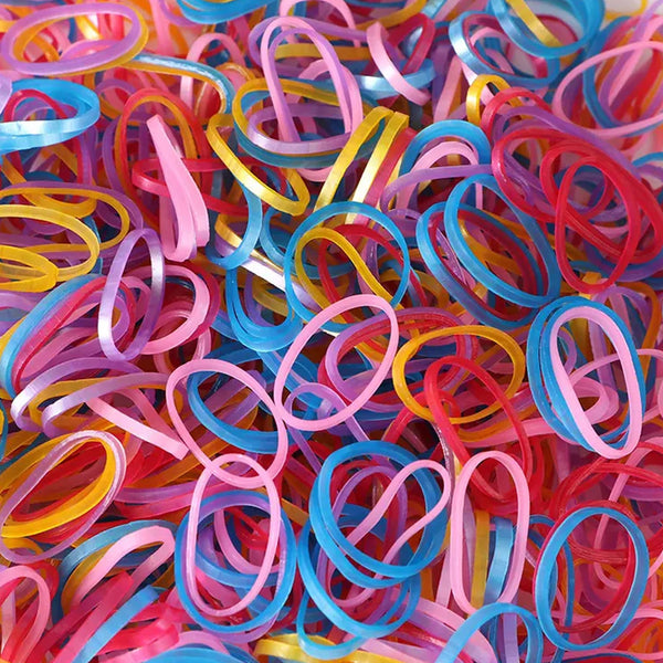 4356 Rubber Band For Office/Home and Kitchen Accessories Item Products, Elastic Rubber Bands, Flexible Reusable Nylon Elastic Unbreakable, For Stationery, School  Multicolor (0.75 Inch, 50 GM)