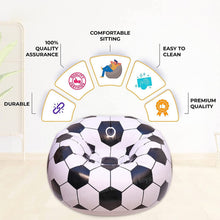 17732 Football Sofa, Cartoon Style Inflatable Folding Chair, Soccer Ball Chair, Inflatable Sofa for Adults, Kids size 110cm x 80cm