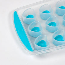 5352 Easy Push Premium POP-UP ice Tray, With Flexible Silicon Bottom and Lid, Heart Shape 18 Cube Trays 