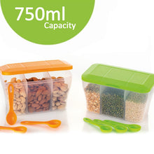 2625 Plastic Square Storage Organiser Container (750ML Capacity) 
