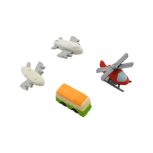 4567  Vehicle Pattern Eraser School Stationery Use Eraser (4 Pc Set)