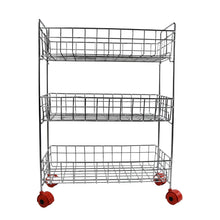 5360 Stainless Steel Fruit & Vegetable Stand Kitchen Trolley 3 TIER KITCHEN TROLLEY / Fruit Basket / Vegetable Stand for Storage / Onion potato rack for kitchen / Vegetable rack for kitchen 