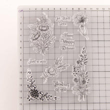 Reusable Rubber Stamp, TPR Stamp DIY Accessories Good Stamping Effect DIY Transparent Stamp Stick Repeatedly for Envelope for Diary for Invitation Letter Photo Album Decoration for Paper Crafts (Mix Design / 1 Set)