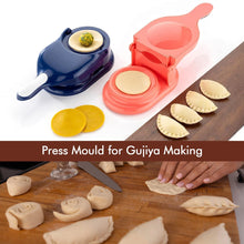 5302 Dumpling Press Mould for Gujiya , Ghughra , Momos Making, 2 in 1 Dumpling Maker Mould Machine, Kitchen Dumpling Making Tool 
