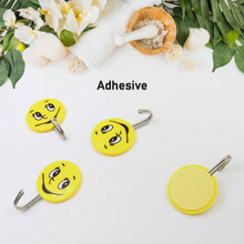 Multipurpose Big Self Adhesive Smiley Cartoon Wall Hooks Multipurpose Strong Wall Sticker Hooks Wall Hook Holder Door Hanger