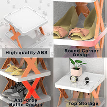 9054A  5 Tier Shoes Stand, Shoe Tower Rack Suit for Small Spaces, Closet, Small Entryway, Easy Assembly and Stable in Structure, Corner Storage Cabinet for Saving Space 