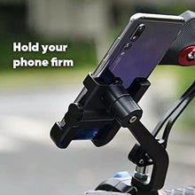 6706 Mobile Phone Holder With Easy Adjustable Rear View Mirror Mount Solid Metal Cradle Stand Suitable for Bike & Mobile Phones 