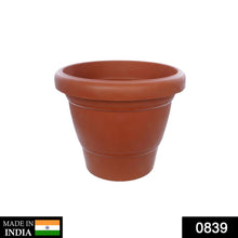 0839 Garden Heavy Plastic Planter Pot/Gamla 6 inch (Brown, Pack of 1, Small) 