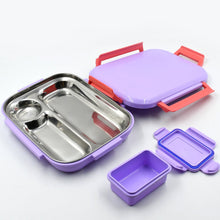 5365 Lunch Box Plastic with steel plate, small lunch box High Quality Box For Kids School Customized Plastic Lunch Box for Girls & Boy 