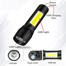 7528  Mini Search Rechargeable LED Long Range Flashlight Emergency Light Torch 