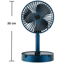 4613A Telescopic Electric Desktop Fan, Height Adjustable, Foldable & Portable for Travel/Carry | Silent Table Top Personal Fan for Bedside, Office Table 