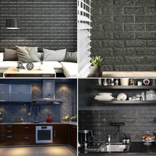 1715 Wall 3D Ceiling Wallpaper Tiles Panel Vinyl Stickers Self-Adhesive for Home (Black) 