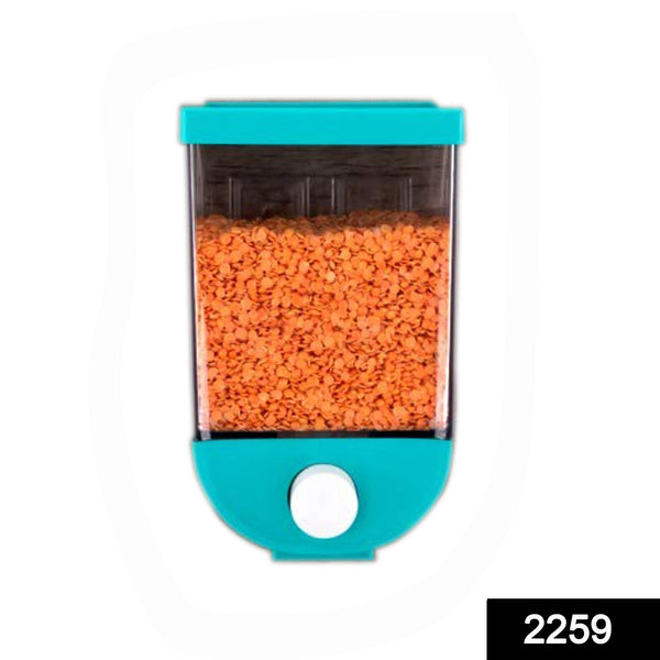 2259 Wall Mounted Cornflakes/Cereal/Pulses/Beans/Oatmeal/Candy/Namkeen/Dry Food Storage Box/Tank - 1100 ml (assorted color) 