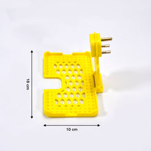 6496Y Multi-Purpose Wall Holder Stand for Charging Mobile Just Fit in Socket and Hang (Yellow) 