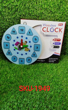 1949 AT49 Wooden Clock Toy and game for kids and babies for playing and enjoying purposes. 