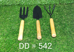 542 Gardening Tools - Hand Cultivator, Small Trowel, Garden Fork (Set of 3) 