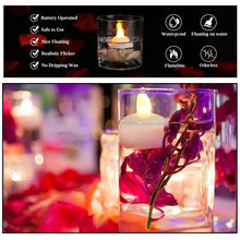 6439 Set of 12 Flameless Floating Candles Battery Operated Tea Lights Tealight Candle - Decorative, Wedding. 