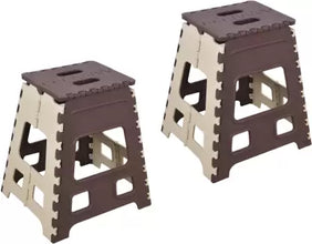 7050 1pc 18inch Folding Stool for Adults and Kids, Also For Kitchen Stepping With (Brown Box) 