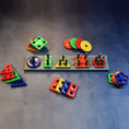 4434 Geometric Brick with box- 5 Angle Matching Column Blocks for Kids - Preschool Educational Learning Toys. 