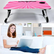 7694 Barbie Design Foldable Bed Study Table Portable Multifunction Laptop Table Lapdesk for Children Bed Foldable Table Work Office Home with Tablet Slot & Cup Holder