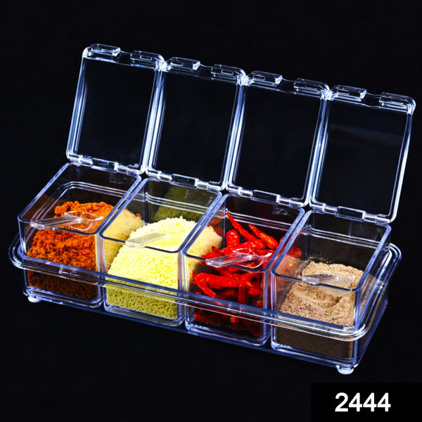 2444 Crystal Seasoning Acrylic Box Pepper Salt Spice Rack 