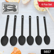 MULTIPURPOSE SILICONE SPOON, SILICONE BASTING SPOON NON-STICK KITCHEN UTENSILS HOUSEHOLD GADGETS HEAT-RESISTANT NON STICK SPOONS KITCHEN COOKWARE ITEMS FOR COOKING AND BAKING (6 Pc Set)