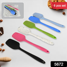 Multipurpose Silicone Spoon, Silicone Basting Spoon Non-Stick Kitchen Utensils Household Gadgets Heat-Resistant Non Stick Spoons Kitchen Cookware Items For Cooking and Baking (6 Pcs Set)